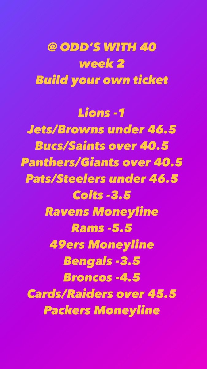 <a href="/tap40players/">Torey Patterson</a> got some hot picks for week 2