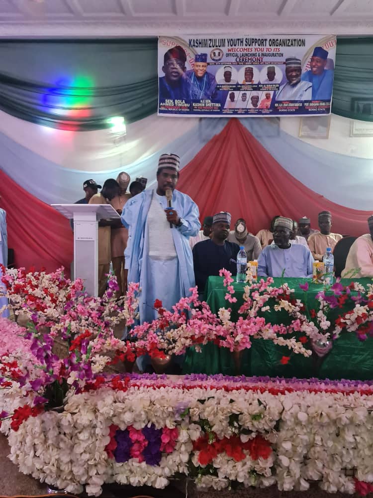 AwanaBaba's tweet photo. The Hon. Commissioner for RRR, Engr. Alhaji Mustapha Gubio, ably represented by Hon. Mali Bulama Mali Gubio,mnes at the grand lunching ceremony of K/Z support organisation. The event took place at the APC State Party Secretariat with highly classified dignitaries in attendance. https://t.co/jkeRSGkrVP