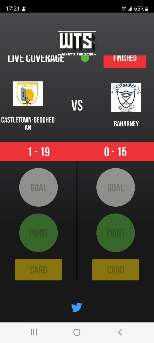 FULL TIME CUSACK GR8 WIN WELL DONE LADS