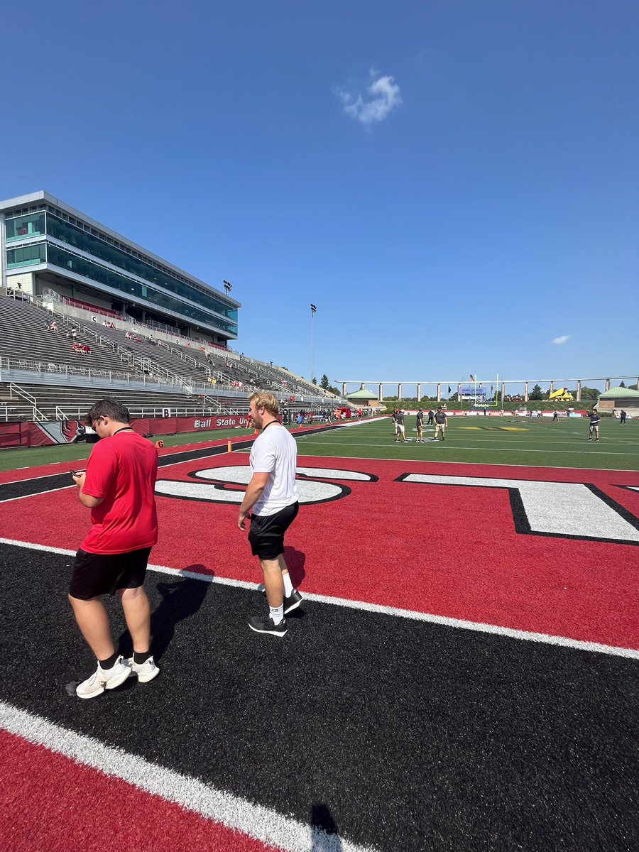 fryMason2's tweet photo. Had a fun time @BallStateFB! Thanks @CoachAI for the opportunity! https://t.co/b6UOhRpkUg