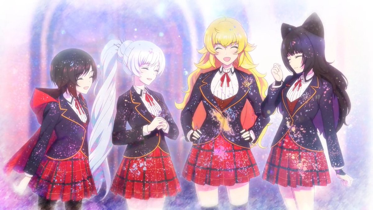 TheKuchieD's tweet photo. We got THE food fight scene!! It was GLORIOUS!!! The end title card though. Such a heartwarming touch. Thank you #shaftstudio for giving us RWBY in traditional anime format! Monty would be so proud. Well, see you all in #RWBYV9 #RWBY #RWBYIQSpoilers #RWBYローソン #rwbyicequeendom https://t.co/8ulhI7kgFY