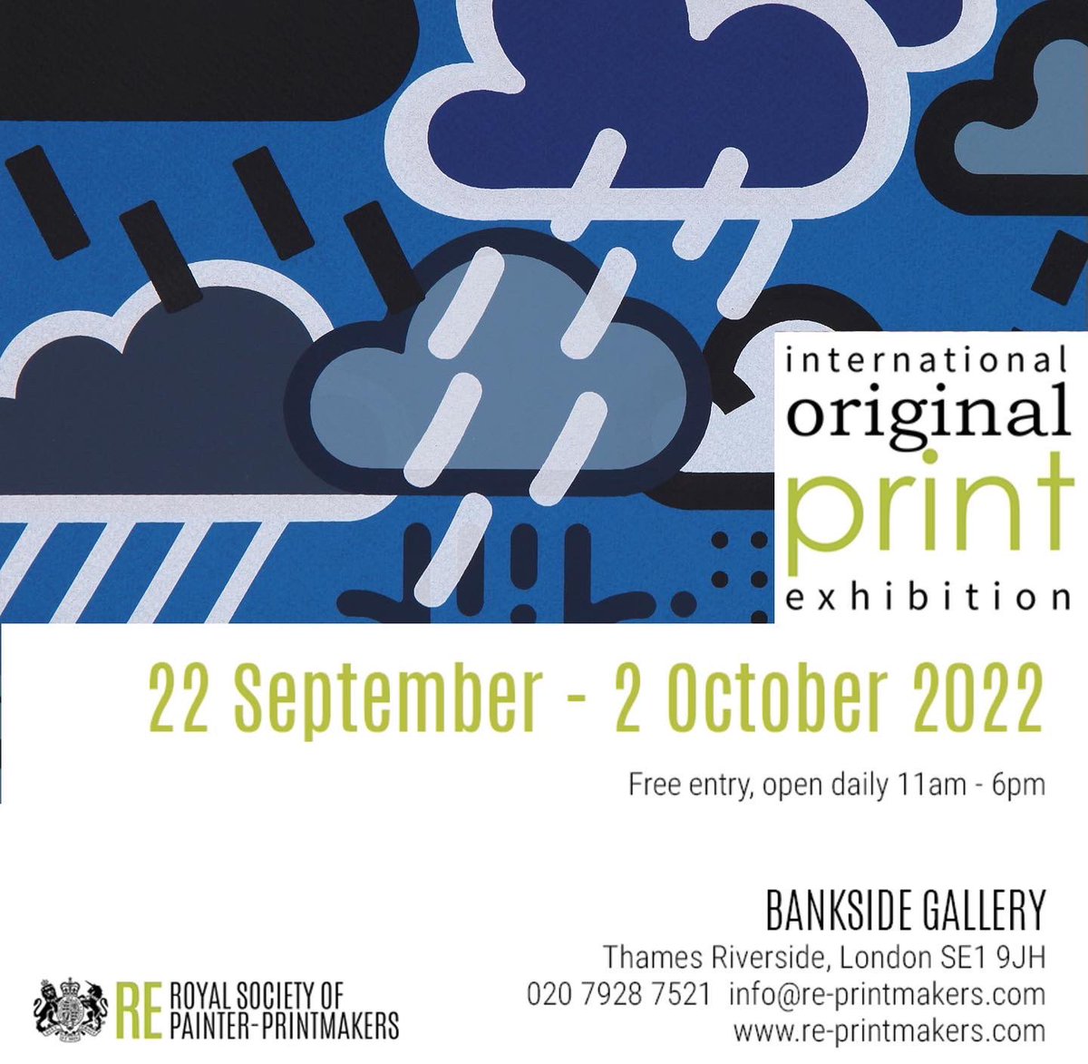 JohnDilnot's tweet image. Great to have Forecast chosen for the International Original Print Exhibition @re_printmakers opening this Thursday at @banksidegallery London.  It runs until 2nd October.
#banksidegallery #royalsocietyofpainterprintmakers #originalprint #screenprinting #screenprint #handprinted