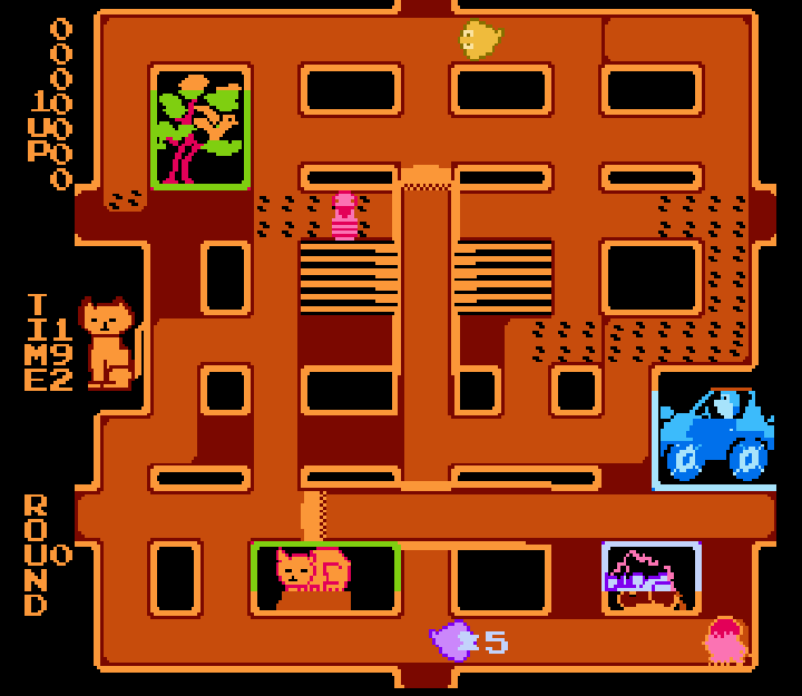 October6G's tweet photo. #BrushRoller [1990]: unlicensed #NES/#Nintendo game. Plays like Pac-Man except painting the maze instead of eating dots. Also no power pellets/power reversal to chase the ghosts.
😸
#gamers #gaming #gamer #gaymer #gaymers #Queergeeks #RetroGamer #ClassicGamer #LGBTQI #LGBTQ https://t.co/886Gxa6WP1