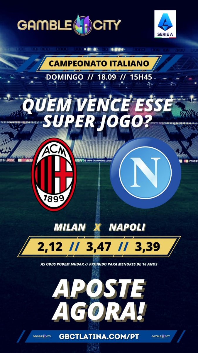 gamblecity_br's tweet photo. ⚽✨O tradicional campeonato Italiano é recheado de grandes jogadores de nomes de destaque no mundo da bola. 🌍https://t.co/y4zyv5MAjd

Toguro Premier League Vini Jr #BailaViniJr Marte
RUF RUF RUF Carioca Ruivinha Racista Neto Putin Felipe Melo Jair #XOTASAWARDS #ArmenianGenocide https://t.co/ggMNctRvBx