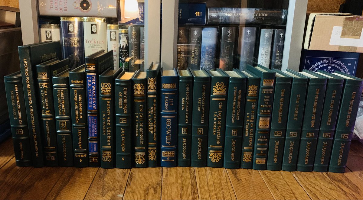 Was moving some books around this morning and discovered that I’m somehow up to 22 Easton Press #Tolkien volumes…don’t know how that happened 😉