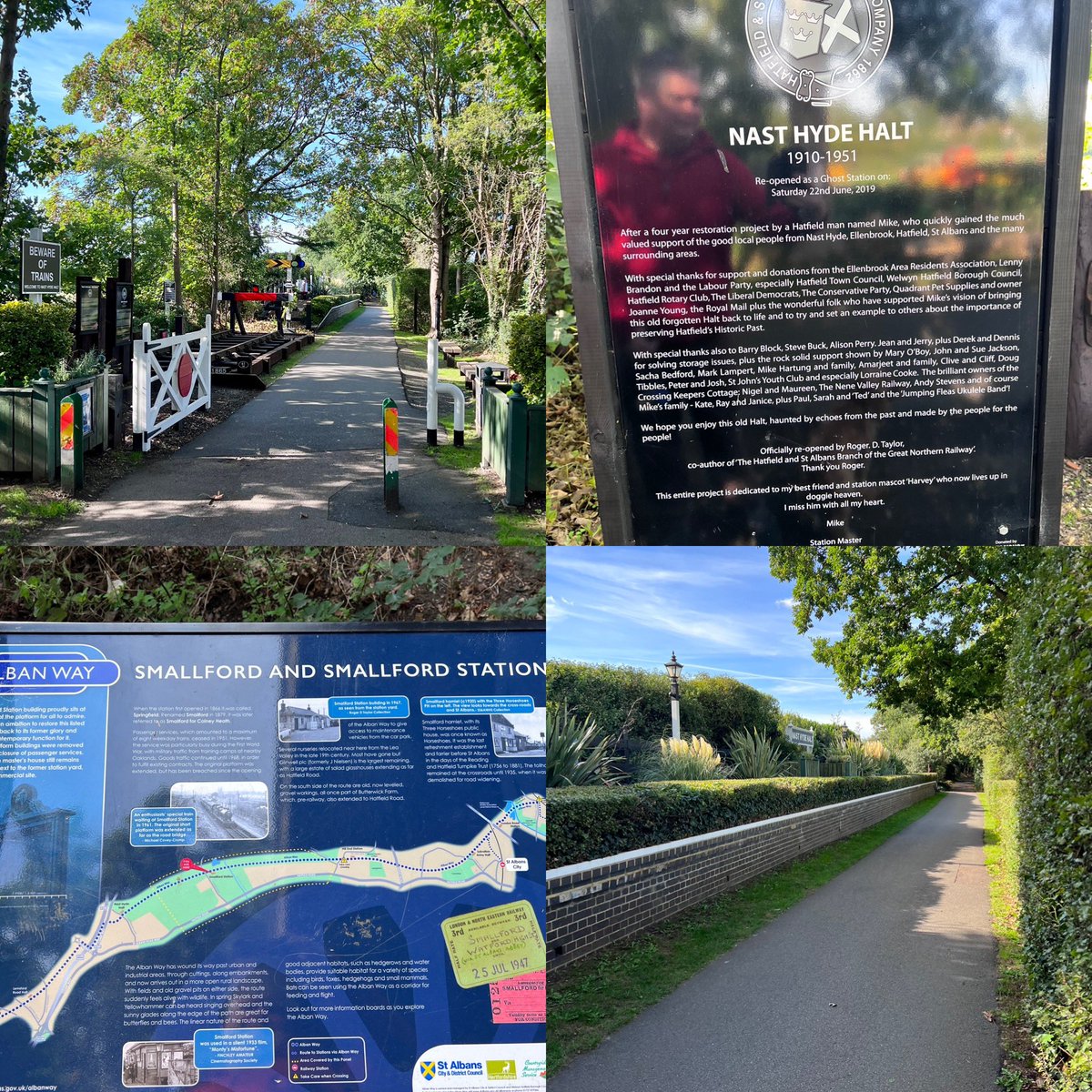 XandF's tweet photo. Lovely walk along the #AlbanWay including the wonderful #NastHydeHalt.
Mike has done an awesome job collecting memorabilia and making the site so welcoming. Great to see #RailwayHeritage available for all to see. https://t.co/Y5SwuD615T