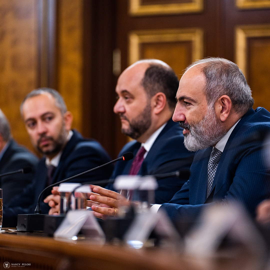 SpeakerPelosi's tweet photo. Our Members expressed our appreciation &amp; commitment to strengthen the U.S.-Armenian partnership. We also expressed our pride in President Biden last year becoming the first U.S. President to formally recognize the Armenian Genocide, following the lead of the House in 2019. https://t.co/xI2ROFZGfD