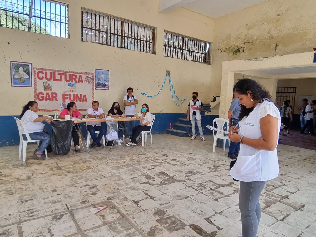 no_mineria_sv's tweet image. #ConsultaMunicipal| La #MisionObservaciónInternacionalMNFM continúa acompañando el proceso de votación para definir el destino del proyecto minero Cerro Blanco, ubicado en Asunción Mita, Guatemala y a escasos kilómetros de El Salvador.