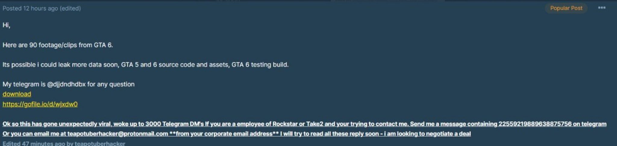 Controller by RapTV on Instagram: More gameplay of GTA 6 has now been  leaked on Twitter‼️ Fans are speculating that an official GTA 6 trailer may  also release in the next couple