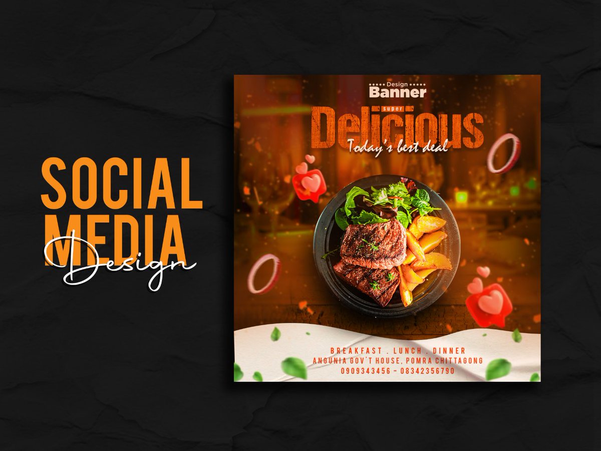 Md Atik Abu Bakkar (@atikbakkar) on Twitter photo Food Menu Social Media Post / Design Burger social media Banner
#Instagram
#Facebook #Twitter #YouTube #LinkedIn #Snapchat #RestaurantPoster,
#RestaurantMenu, #linkedinBanners,
<a href="/FiverrGigProm/">Fiverr Gig Promotion</a>
<a href="/FiverrPromos/">Fiverr</a>
<a href="/Photoshop166/">fiverr photoshop</a>
<a href="/fiverrprogig/">Fiverr Gig Promotion</a>
<a href="/FiverrPhotoPaul/">FiverrPhotoPaul</a>
fiverr.com/share/vA1qaD Food Menu Social Media Post / Design Burger social media Banner
#Instagram
#Facebook #Twitter #YouTube #LinkedIn #Snapchat #RestaurantPoster,
#RestaurantMenu, #linkedinBanners,
<a href="/FiverrGigProm/">Fiverr Gig Promotion</a>
<a href="/FiverrPromos/">Fiverr</a>
<a href="/Photoshop166/">fiverr photoshop</a>
<a href="/fiverrprogig/">Fiverr Gig Promotion</a>
<a href="/FiverrPhotoPaul/">FiverrPhotoPaul</a>
fiverr.com/share/vA1qaD