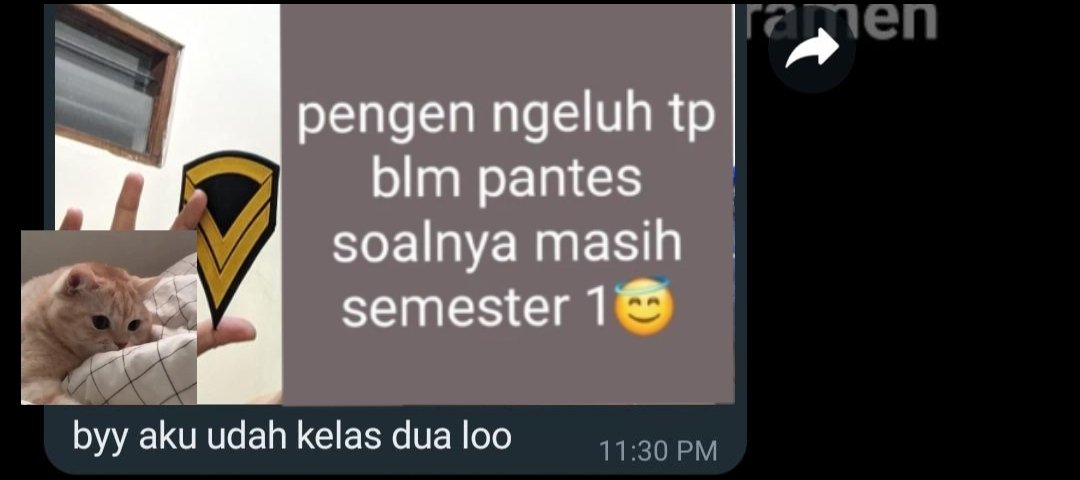 emohpedes's tweet photo. dia udah wisuda, gue masih semester 5. 
gws. ak gpp iyh gpp bgtt😭 https://t.co/Qk4fuS8ooI