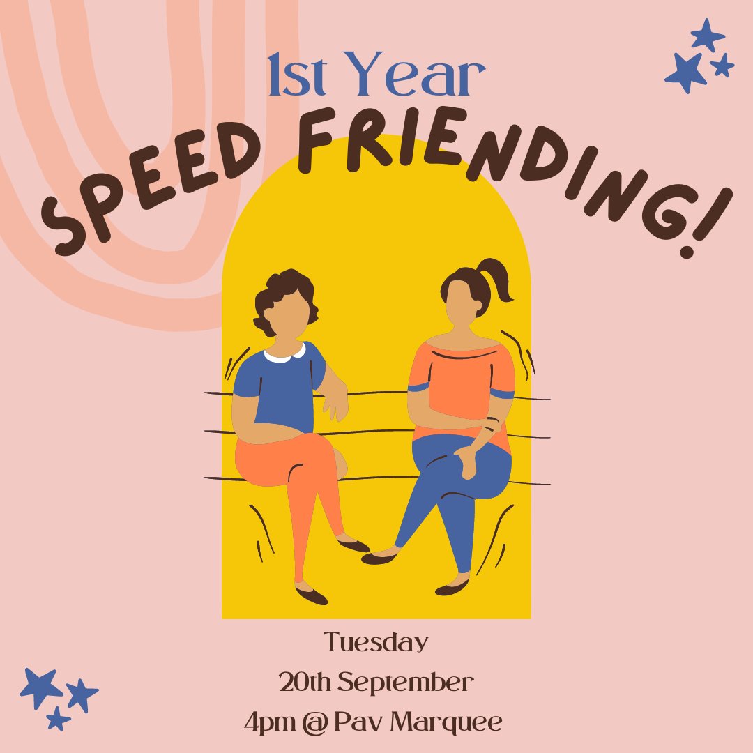 Psych Soc's Freshers event will be at 4pm in the Pav Marquee on Tuesday, September 20th! All 1st year undergraduates are welcome to come along to meet new people and have great chats 🙌🧠