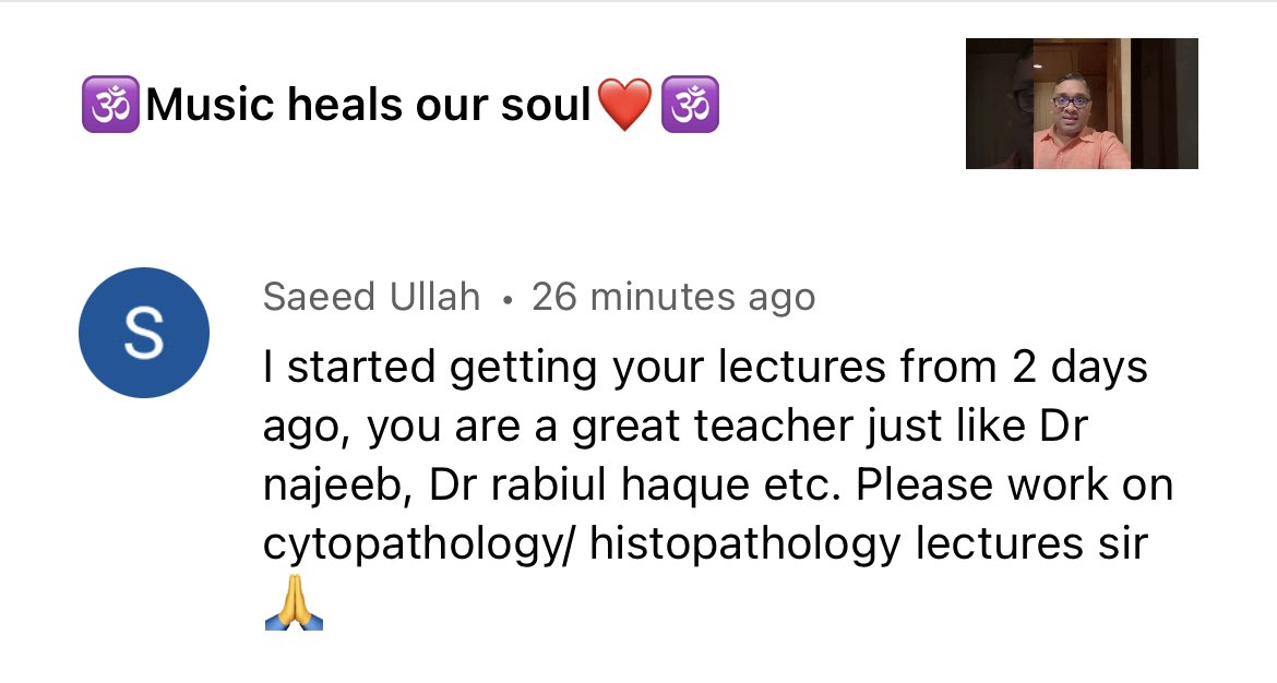 drdev555's tweet photo. π This complement for Pathology lectures is "Huge β€οΈ" for me "Saeed Ullah"π
#drdeveshmishra #NEETPG #INICET #fmge #next #pathology #youtubelectures https://t.co/BaQ7o16D9z