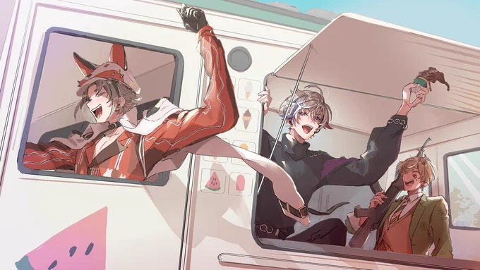 ice cream truck#MystArt #絵バンス#絵スコート 