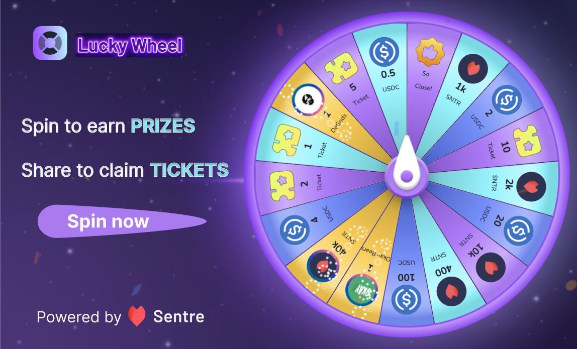 SentreProtocol's tweet photo. 🌀IT’S TIME TO SPINNNNNN🌀

⏰End date: 7 am UTC- Sep 21,2022

🎁🎁20 random lucky participants

🔑Follow Sentre, rt this tweet
��Retweet pinned tweet
🔑Share ur video while spinning on Lucky Wheel in comment with hashtags #SentreProtocol #SOL #giveaway

Follow the steps below ⬇️ https://t.co/WqHwwlLV6M