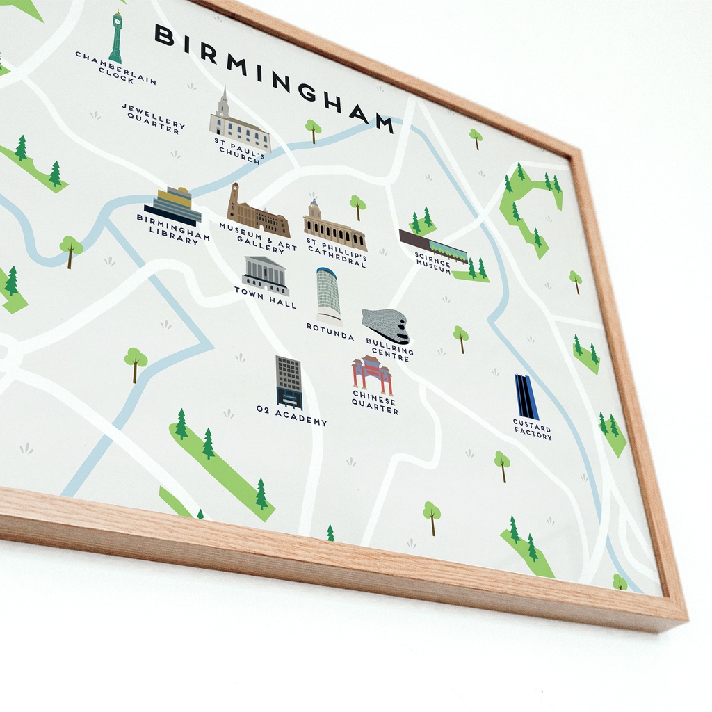 pepperpotstudio's tweet photo. #Birmingham #ChamberlainClock #JewelleryQuarter #StPaulsChurch #BirminghamLibrary #BirminghamMuseumandArtGallery #TownHall #Rotunda #StPhillipsCathedral #ScienceMuseum #BullringCentre #ChineseQuarter #O2Academy #CustardFactory #BirminghamUniversity #illustratedmap https://t.co/gTIy4aoxRC
