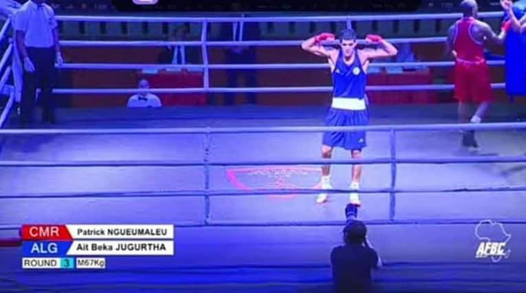 Tamazgha_'s tweet photo. ⭕️Béjaia : L'enfant de Timezrit, Ait Beka Jugurtha,a de remporté hier soir la médaille d'or au championnat d'Afrique des nations de boxe (67 kgs) qu'abrite le Mozambique. 
Le boxeur de la JST s'est imposé aux points face à son adversaire au Camerounais Patrick Ngeumaleu. https://t.co/e974ldKOFz