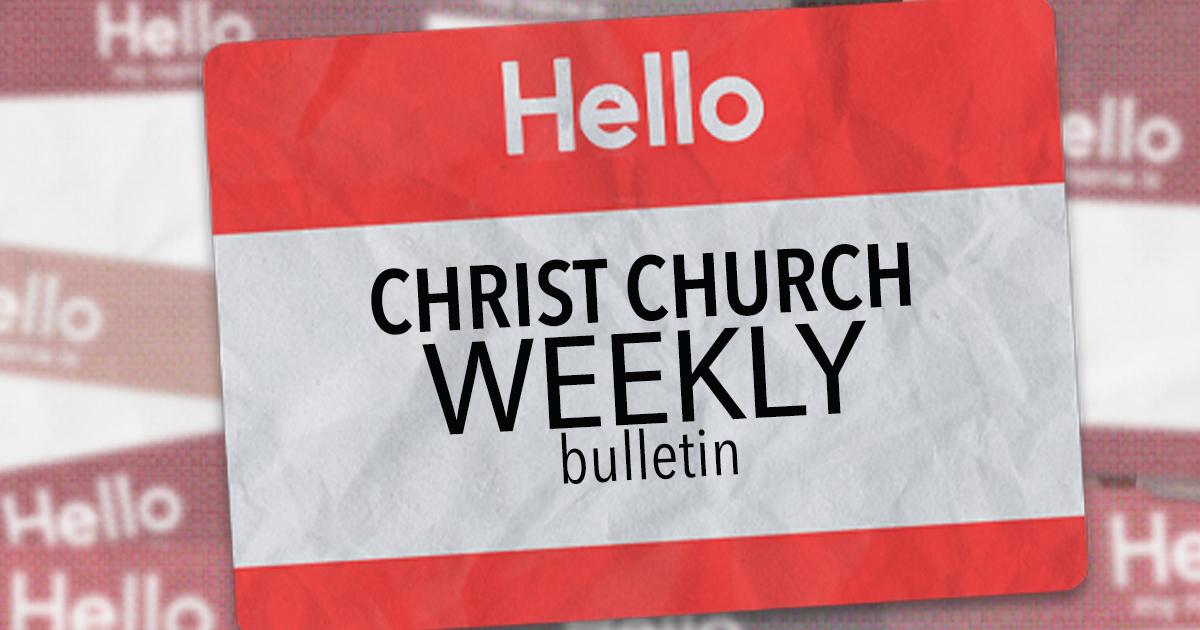 ChristChurchVA's tweet photo. Happy Sunday, church fam! We're kicking off a new sermon series today called, "The Name: It Defines You." Join us at 9:30 or 11am!
Here's your Sunday bulletin: https://t.co/1pTp1ugnnL https://t.co/Nl4gkD2ITa