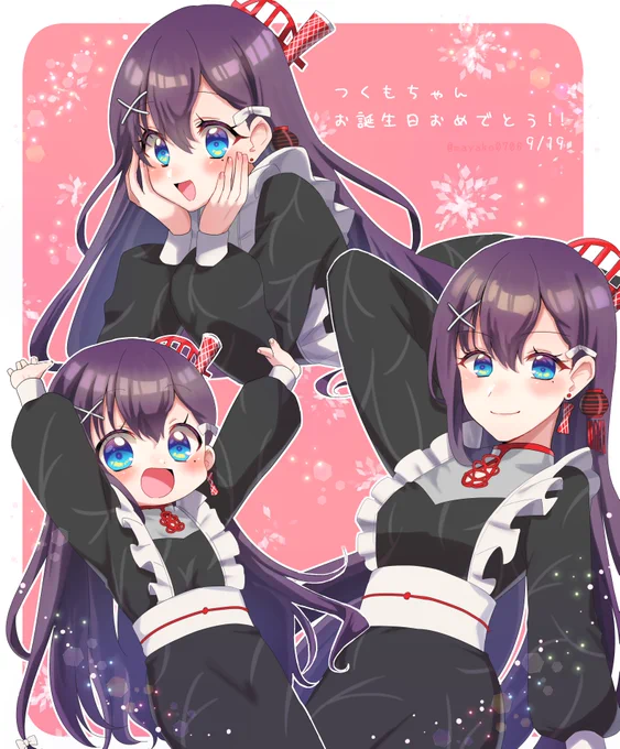 【VTuber】九十九みなちゃんお誕生日おめでとう!!つくもちゃんはもちろんロリたんも姐さんも大好きこれからも推す#つくもアート 