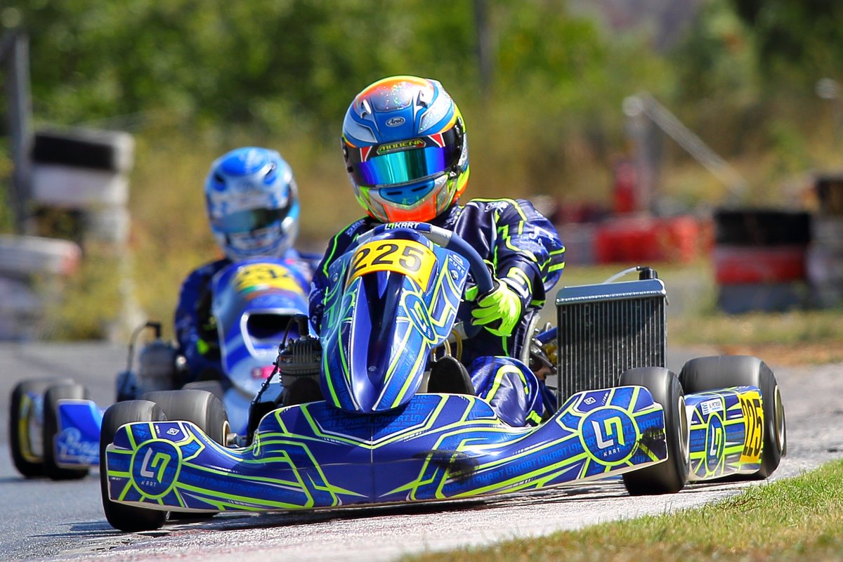 IAMEGreece's tweet photo. O Στυλιανός Πετρίσης (#225, SpeedForce, LN Kart) είδε πρωτος την καρό σημαία στον Τελικό της X30 Senior! Στο βάθρο ανέβηκαν επίσης οι  Χρήστος Οικονόμου (#216, Maitos Kosmic Kart Racing, Kosmic) και Γιάννης Δήμος (#222, Kaitatzis Racing, Kart Republic).
🏁🏁🏁
#IAME https://t.co/pmrZAj9yzL