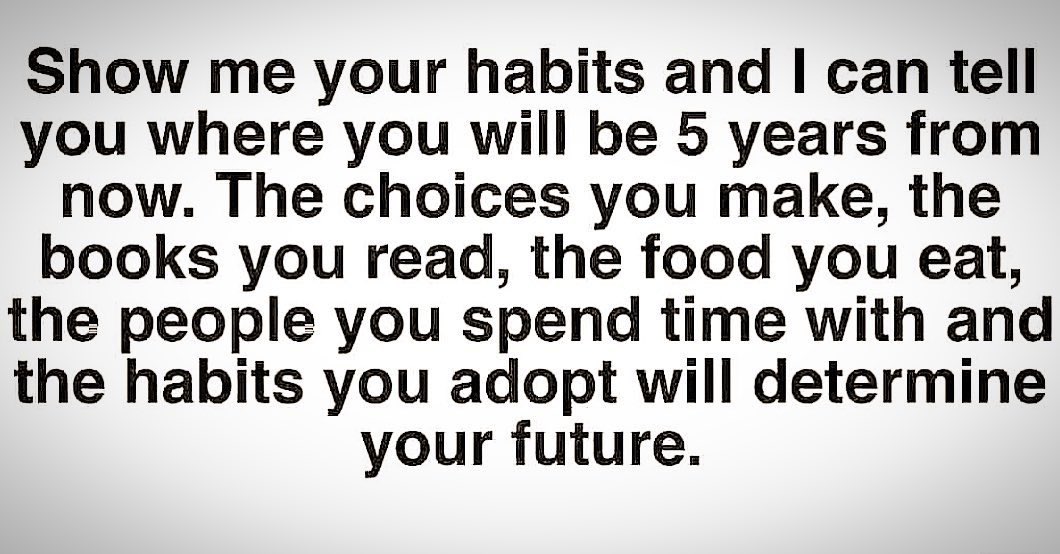 Your Habits = Your Future results..