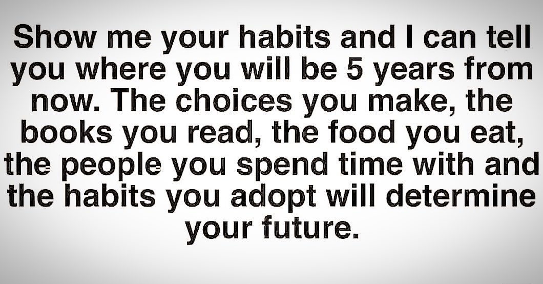 Your Habits = Your Future results..