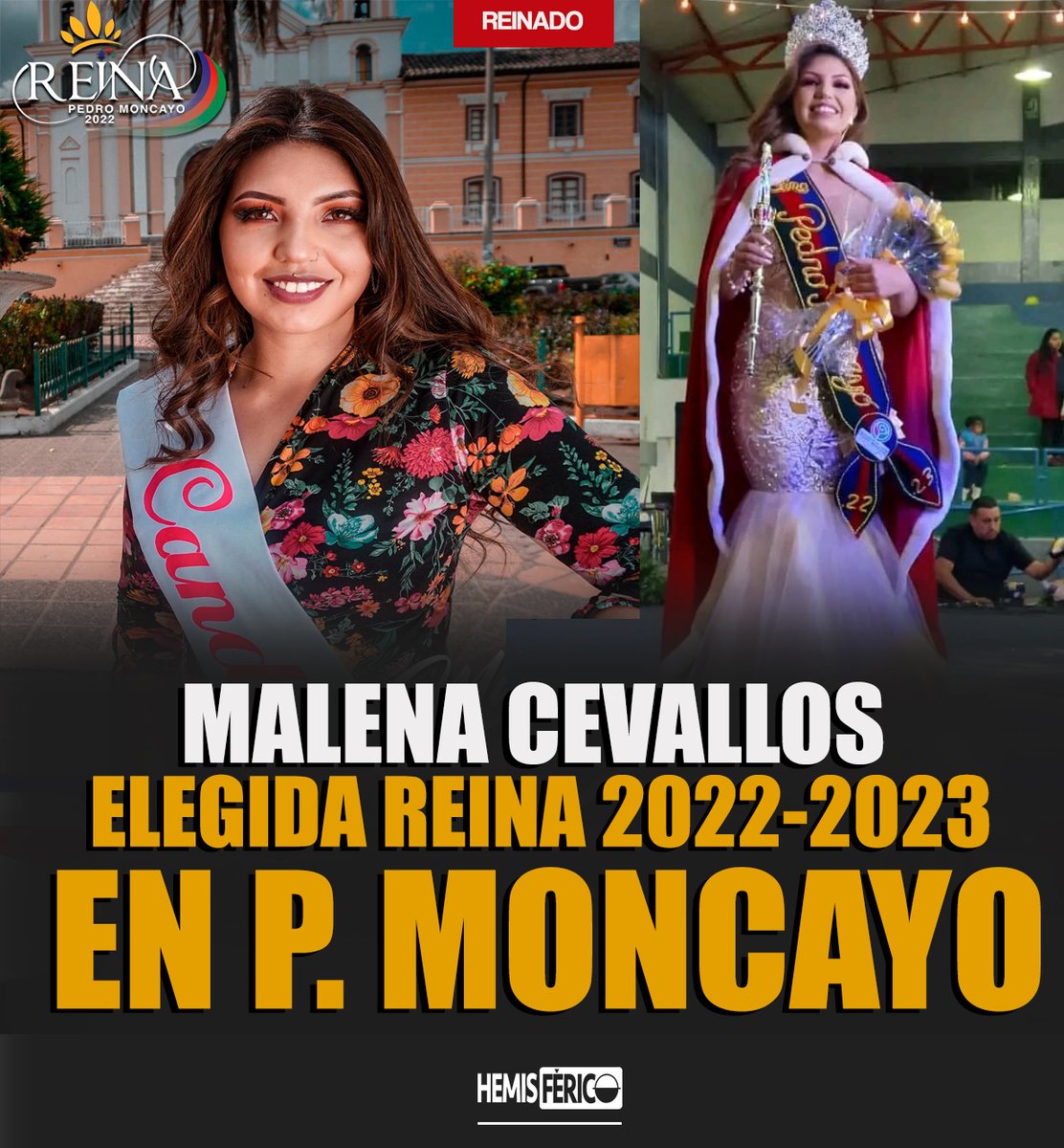 HemisfericoN's tweet photo. 🛑 PEDRO MONCAYO ELIGIÓ REINA.-
Daysi Malena Cevallos Jácome, de 22 años de edad es la nueva soberana del cantón Pedro Moncayo de la provincia de #Pichincha, ella representó al barrio tradicional #Bolívar. https://t.co/RpPRKwYyrU