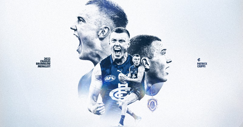 CarltonFC's tweet photo. It's real.

It's damn real.

The 2022 Brownlow Medallist with 29 votes. Our captain. Our Crippa.