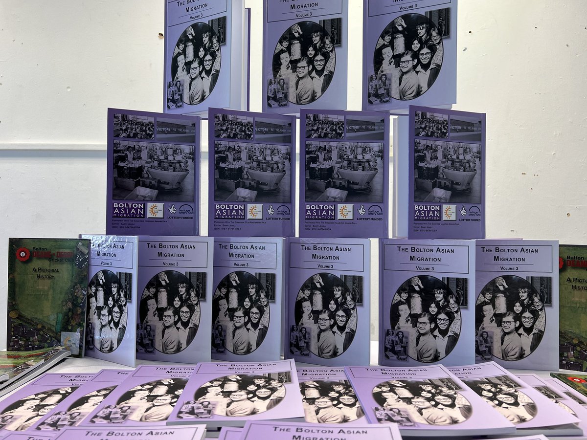 bazzwell99's tweet photo. The table is now set, the people on their way 
Bolton Asian Migration book launch.
We have a reprint of the sold out volume 1
Volume 2 of the  Bolton Asian Migration
Volume 3 of the  Bolton Asian Migration
And the Deane and Derby Pictorial History @BoltonAsianMigr @sunnyside_club https://t.co/dntTduSBiV