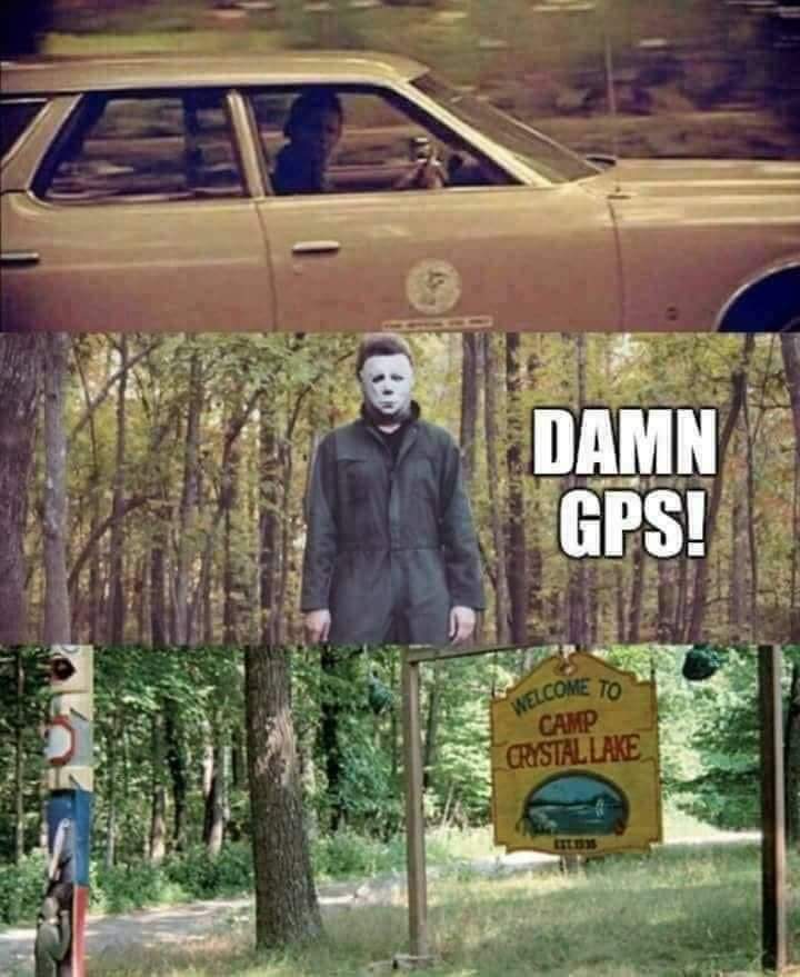 Damn that technology! Myers found it quite well without. #Halloween #HorrorFamily