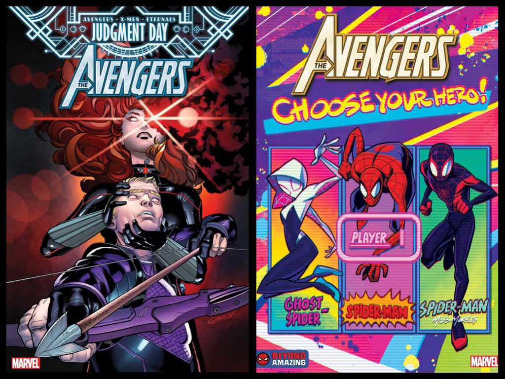 New ✨#MarvelCosmic✨ #comics this week for #NCBD (9/21/22)
✨
#Avengers #60
✨
W-#MarkRussell,A-#GregLand
✨
A-#JavierGarron
B-#FrankMartin
✨
#XMen #Eternals #JudgmentDay #Hawkeye #BlackWidow #SpiderMan #MilesMorales #SpiderGwen #Marvel #MarvelComics