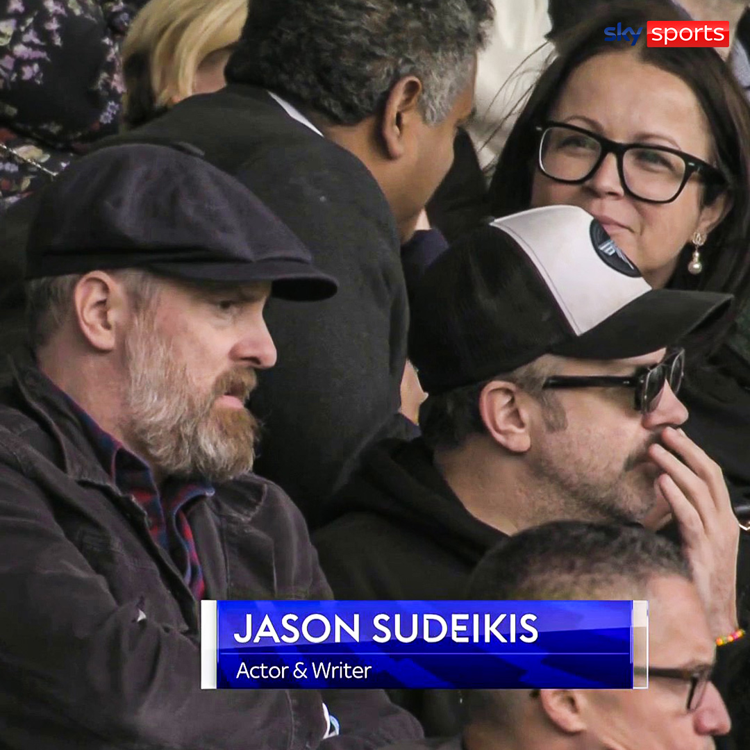 SkySportsPL's tweet photo. Ted Lasso and Coach Beard in attendance at the Gtech Community Stadium! https://t.co/uxbK9oFnfE