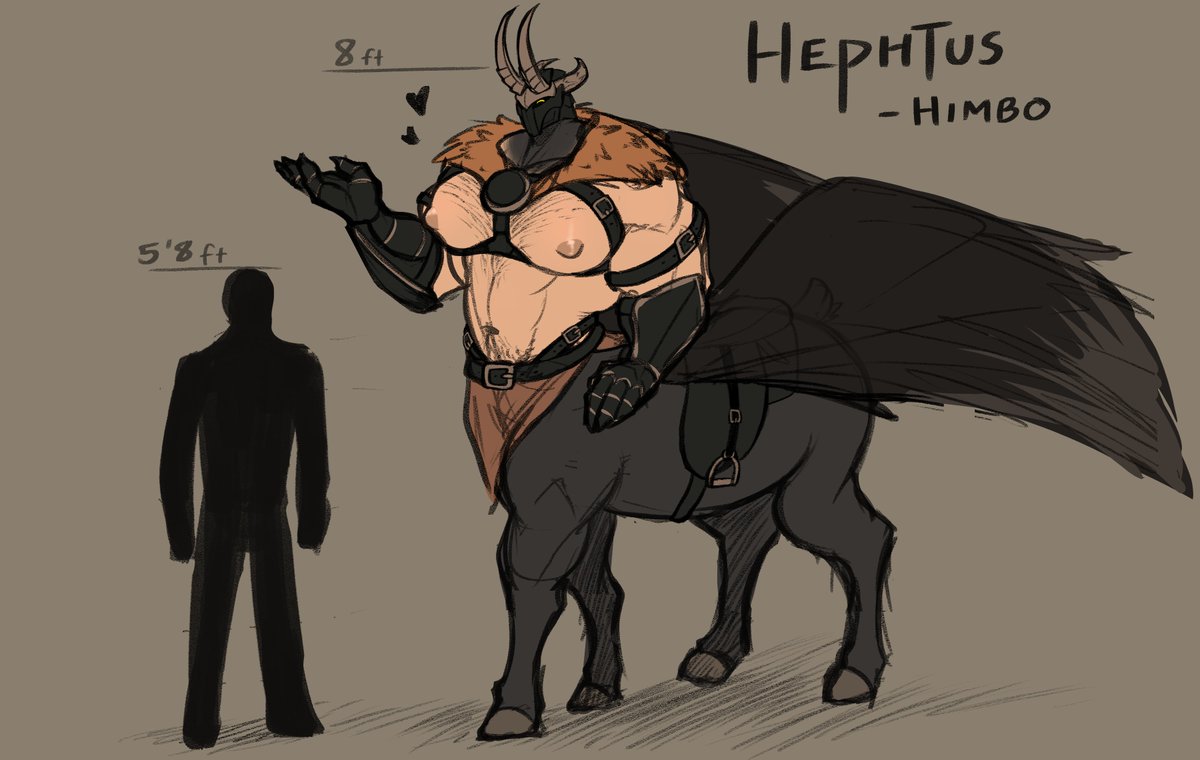 Entitropy's tweet image. I redesigned my helmet-head centaur oc, Hephtus!

#Entitropy #OcHephtus