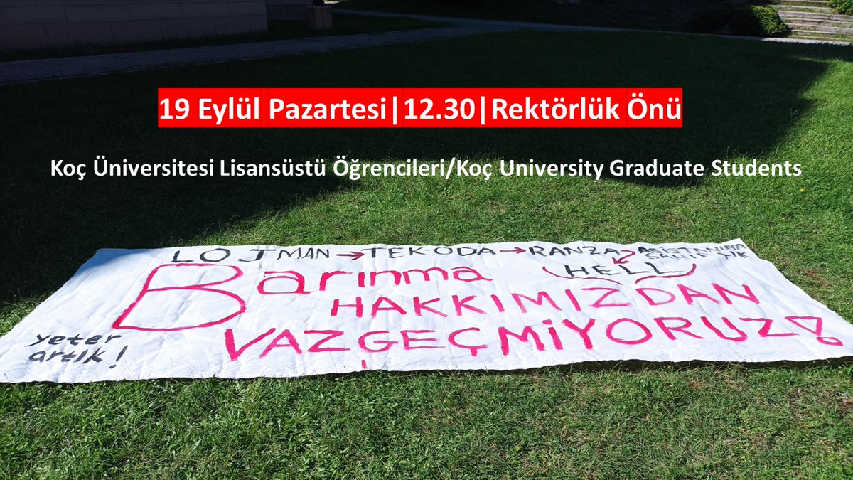 kocunigraduate's tweet photo. Direnişimizin 15.gününe herkesi dayanışmaya bekliyoruz. Doktora öğrencileri olarak başladığımız bu süreçte yüksek lisans öğrencilerinin de mağdur edildiğini öğrendik. Sizleri de aramızda görmeyi bekliyor, sesinize ses olup sesimizi hep birlikte çoğaltmaya bekliyoruz! https://t.co/4Sbl8uYcGi