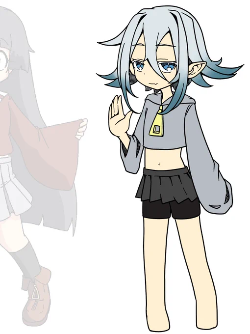 々さん()のところのベタちゃんを自分ちの子と頭身合わせて描いてみた。服が自分好みにアレンジしちゃって申し訳無…( 