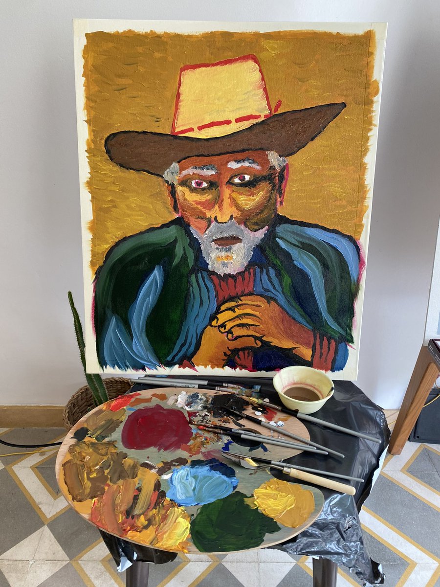 siddharth3's tweet photo. All in a day’s work. Tried to make my own version of Van Gogh’s Patience Escalier. Still a work in progress. https://t.co/9VNJg6B5tF