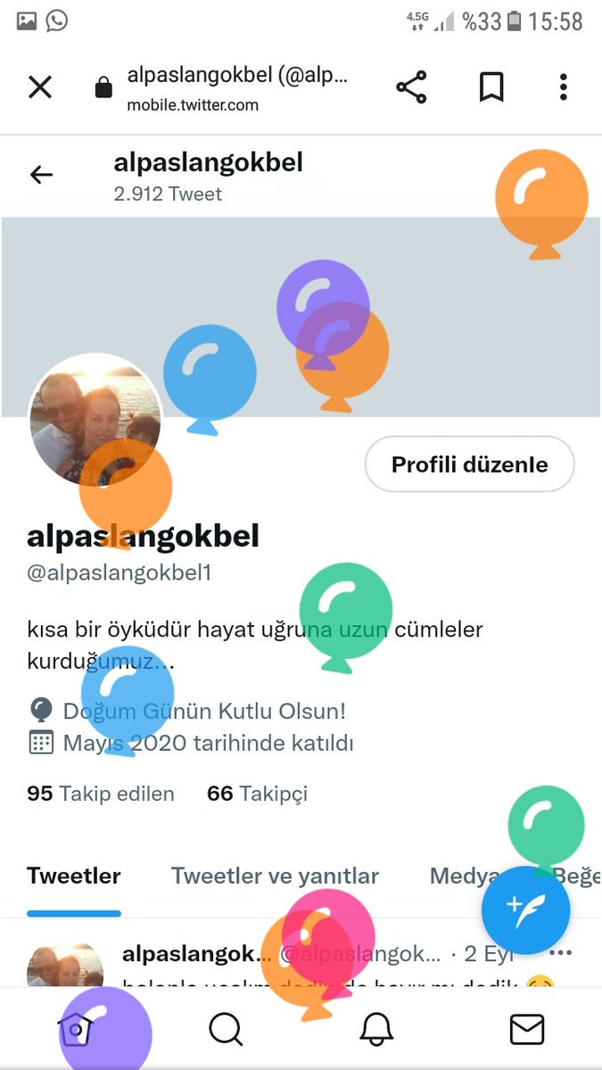 bugün balonlar benim için uçtu 😊🙏🎂