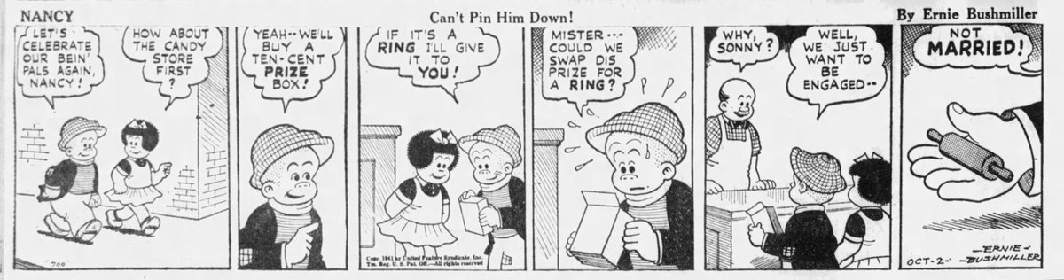 JohnnyCallicutt's tweet photo. Nancy By Ernie Bushmiller OCT 2,1941 https://t.co/YRRnsaItmj