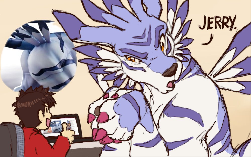 Only Jerry on Twitter: "Garurumon:"
