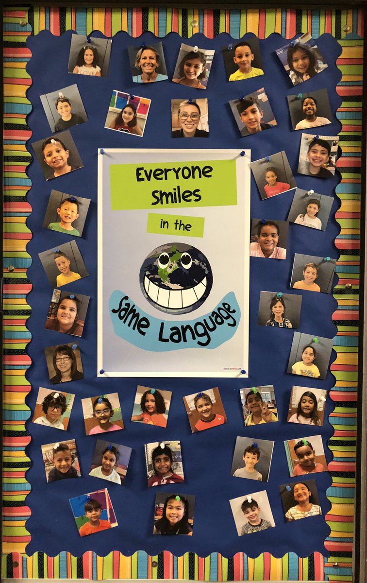 Check out Calvin Coolidge’s ESL bulletin board,”Everyone smiles in the same language”. Look at all of those happy faces🙂. We are going to have a great year!