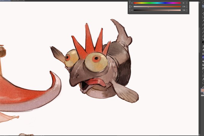 コジャケかわいく描けてる 