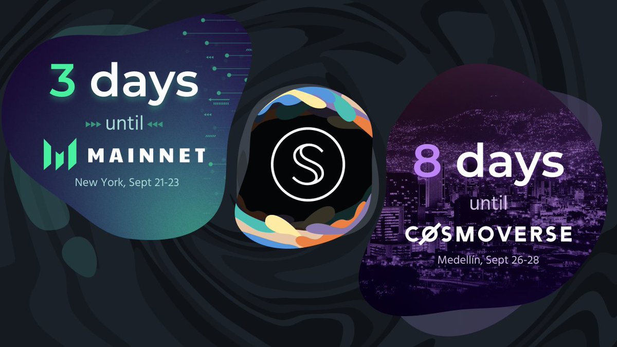 SecretNetwork's tweet photo. We're almost there!

Mainnet is 3 days away, and Cosmoverse is in 8 days. It's going to be a great time for Secret's ecosystem, and we can't wait to connect. Will you be there?

Learn more ⬇️

#MainnetSCRT: https://t.co/p3O9NtqDyK

#CosmoverseSCRT: https://t.co/chLLIvm9D1

$SCRT https://t.co/Bich0O8o68