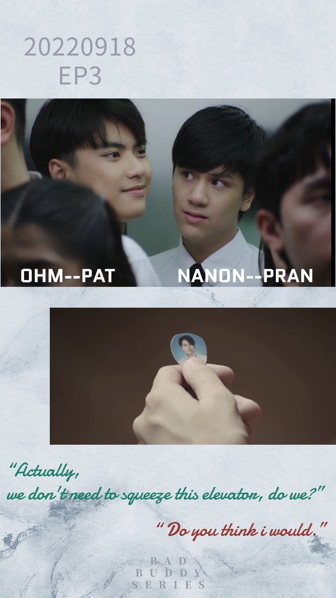ON_Wardrobe's tweet photo. "I am your lucky star."
“我是你的幸运星”——EP3
@ohmpawatt
 @mynameisnanon
 @backaof
@GMMTV
 #BadBuddyRerunEP3 
#BadBuddySeries 
#GMMTV 
#ohmpawat
#mynameisnanon
#OhmNanon 
#โอมนนน https://t.co/X03J5tI542