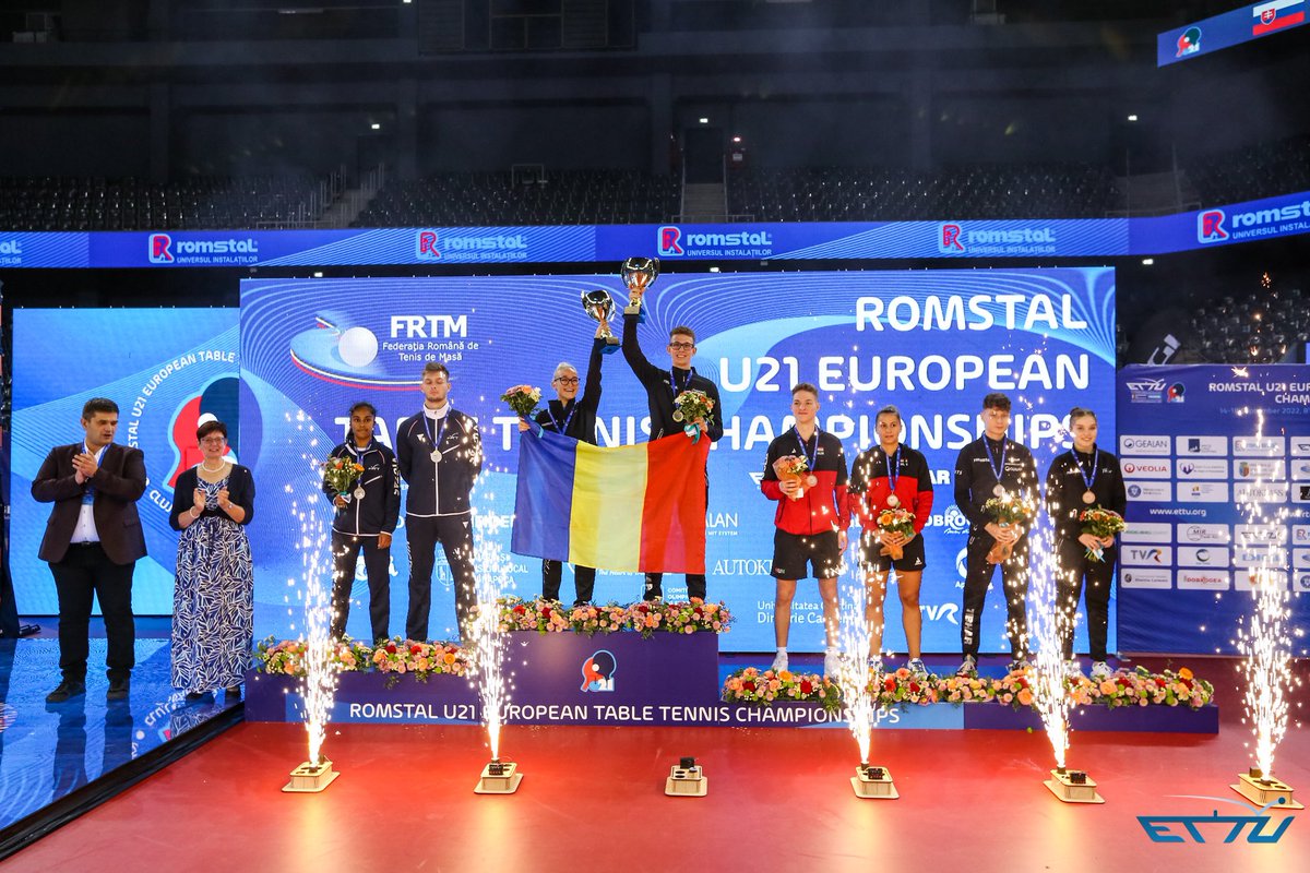 Romania wins gold and bronze medals at the Under 21 European table tennis championships. Well done! 
#Romania