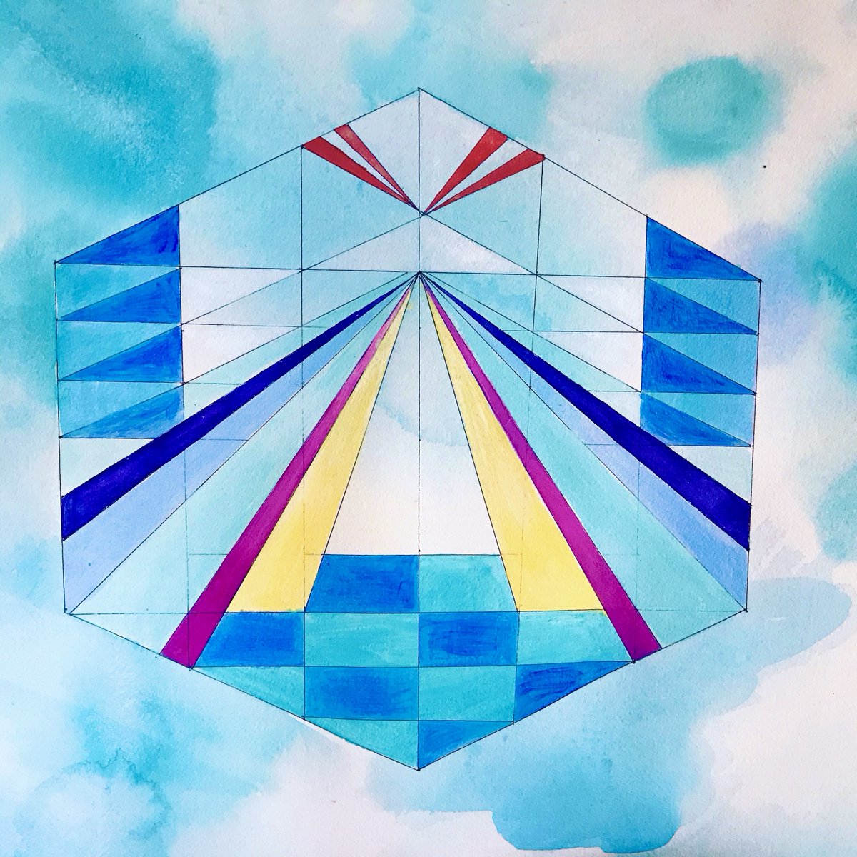 NFTLadyEve's tweet photo. Blue Lodge
⎕ this piece brings to mind  a stained glass in the Masonic Temple 2 blocks from me, here in DC

Watercolor on Arches Paper
20x20"
NFT + Painting on Shopify and Spatial.

$2500 #PolygonNFTs
https://t.co/F1KvwpPzIX

#watercolorNFT #NFTs #contemporaryart #NFTeve https://t.co/TfIPxtmqiI