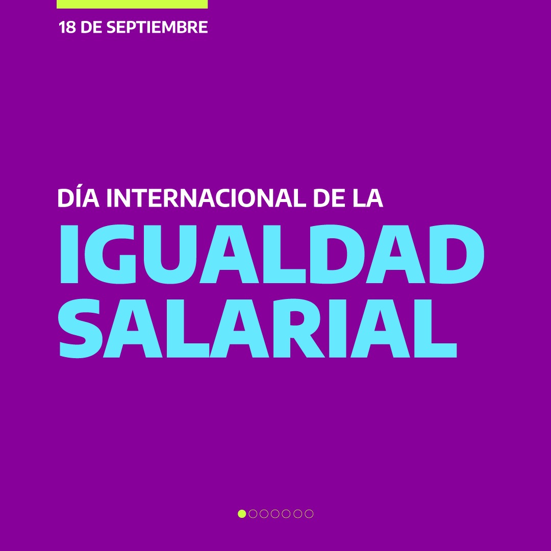 MinMujeresPBA's tweet photo. DÍA INTERNACIONAL DE LA IGUALDAD SALARIAL

Establecido por la ONU en  2020, el objetivo de este día es visibilizar la brecha salarial de género. 
A nivel mundial, las mujeres perciben el 77% de lo que es el promedio de ingreso de los varones. https://t.co/Tr22AA11lu