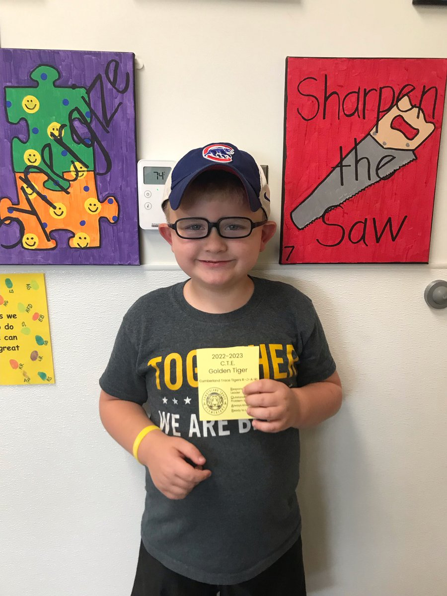 Congratulations to Sammy for being our Golden Ticket winner. He is such a great leader. @MrsWillis_CTE @MrsDarnell_CTE