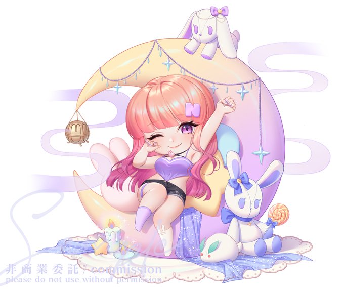 │委託公開│
謝謝罐罐委託Q版插圖✨🌙
挑戰將Q版畫的慵懶又性感🥺
@Nana06160616 #NaJArt 