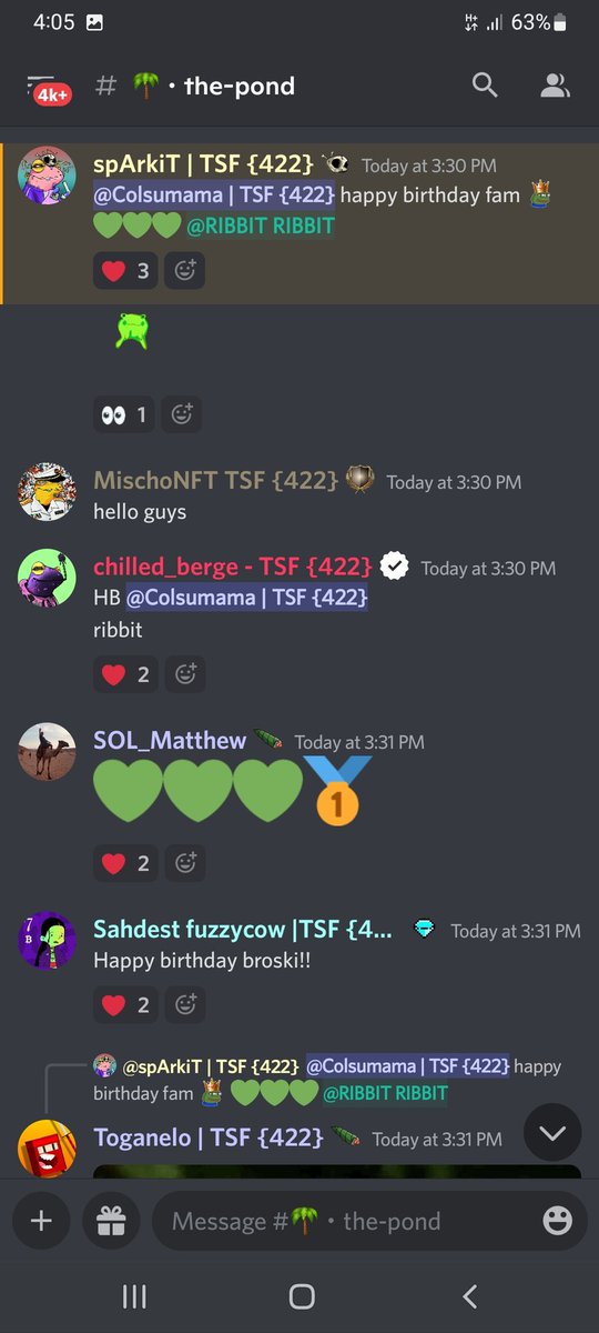 joweeeTSF's tweet image. Happy birthday @Colsumama 🎉
The pond is just built different. 
@TheStonedFrogs best community on Solana.