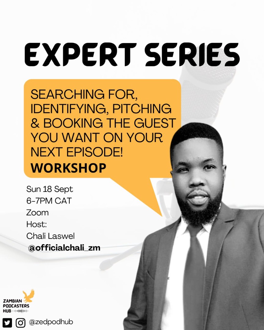 ZedPodHub's tweet photo. #ZedPodHub

Hello Podcasting community 🎙️

Today's Expert Series Workshop will be hosted by @OfficialChali 🥳 as themed in the poster 

Time: 1800hrs CAT ⌚

Platform: Zoom (inbox for the link) 💻

Feel free to join us and share 🙌🏾

#PodspaZed 🎙️🇿🇲 https://t.co/ougZx9NIi1